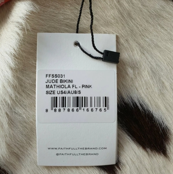 Faithfull Brand Jude Mathiola Floral Ditsy Print Bandeau Swimsuit Bikini Set S 8 - Picture 3 of 12